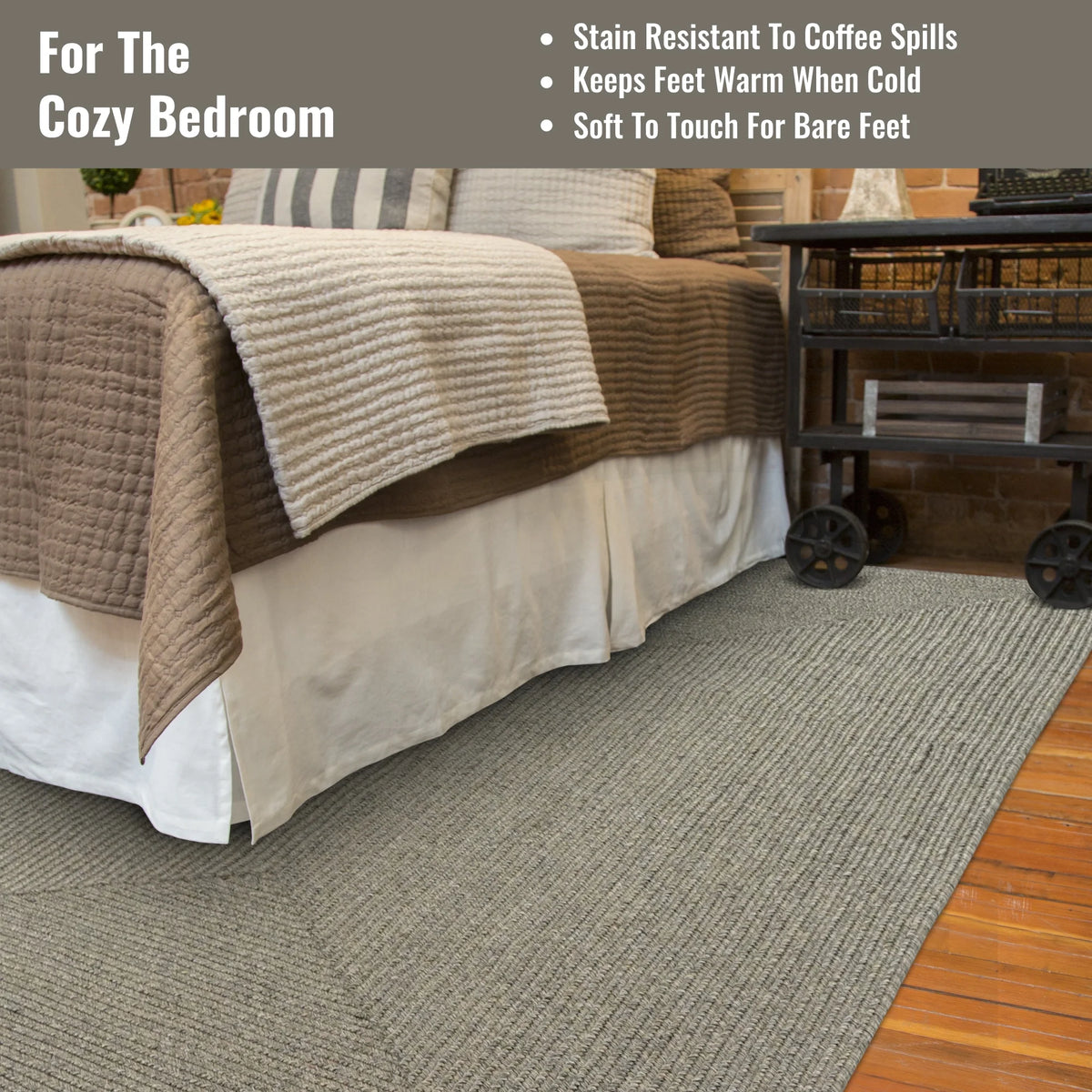 Gray Reversible Braided Rug 4x6 Feet K585593