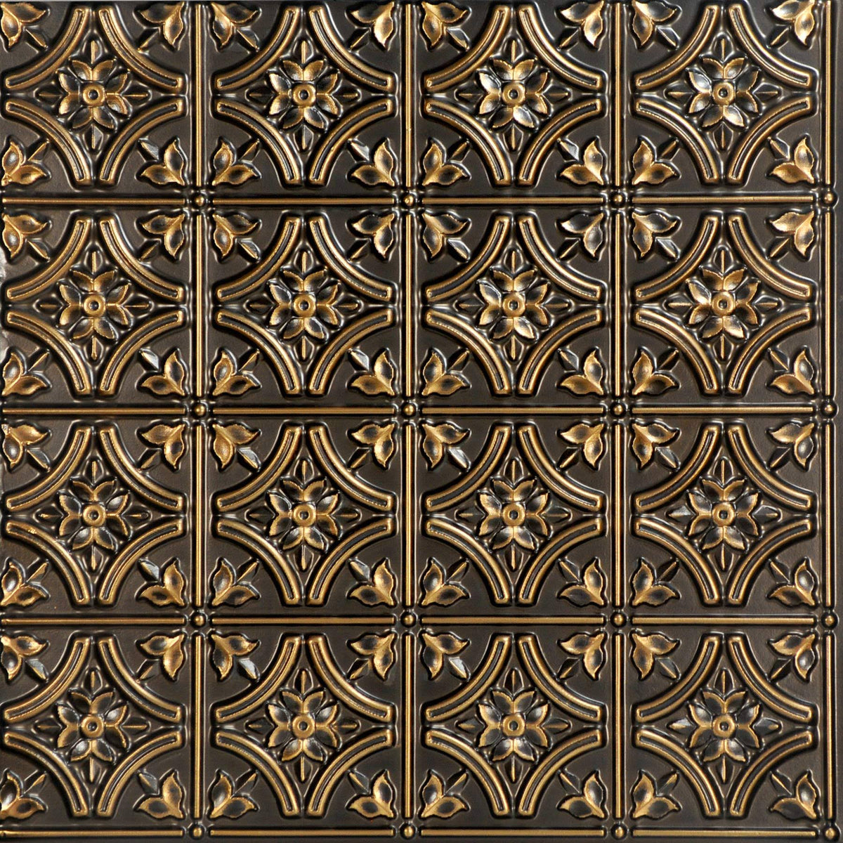 2 ft. x 2 ft. Glue Up PVC Ceiling Tile in Antique Gold (100 Sq. ft./Case) R885