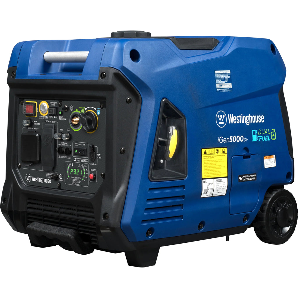 5000 Peak Watt Dual Fuel Portable Inverter Generator V9921