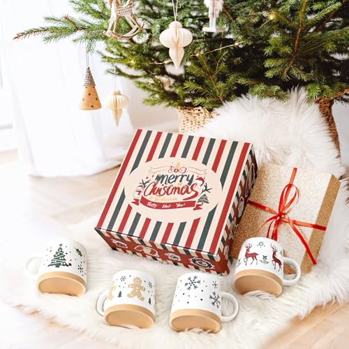 Set of 4 Christmas Mugs 14 Oz M2321