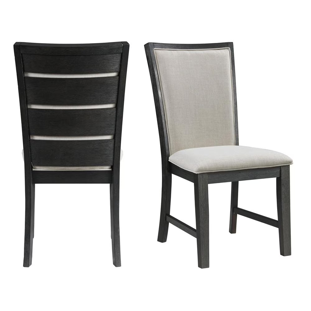 Black Slat Back Side Chair Set R78621