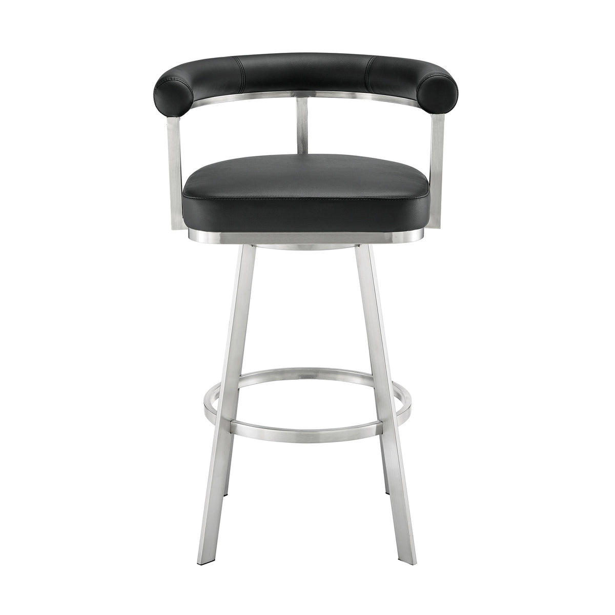 Black/Chrome Swivel Bar Stool K225008