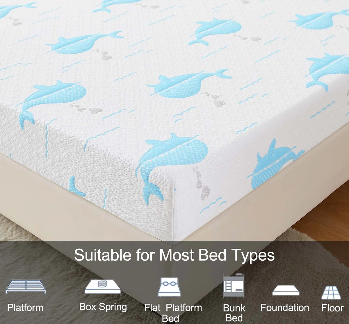 5 Inch Cooling Memory Foam Twin Mattress A555