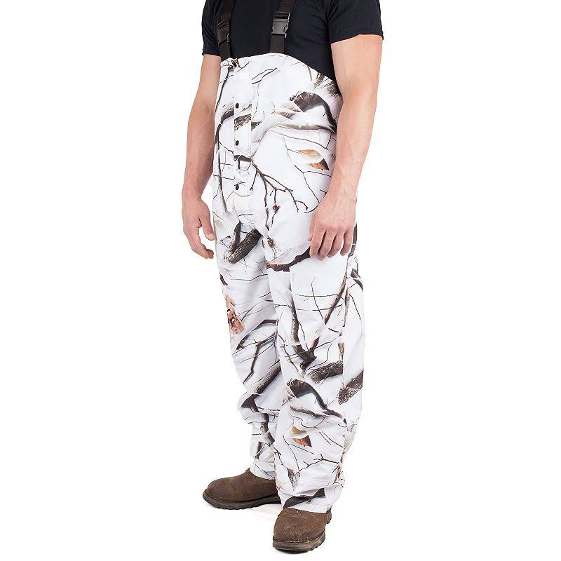 XL Snow Camo Waterproof Hunting Bibs O4817