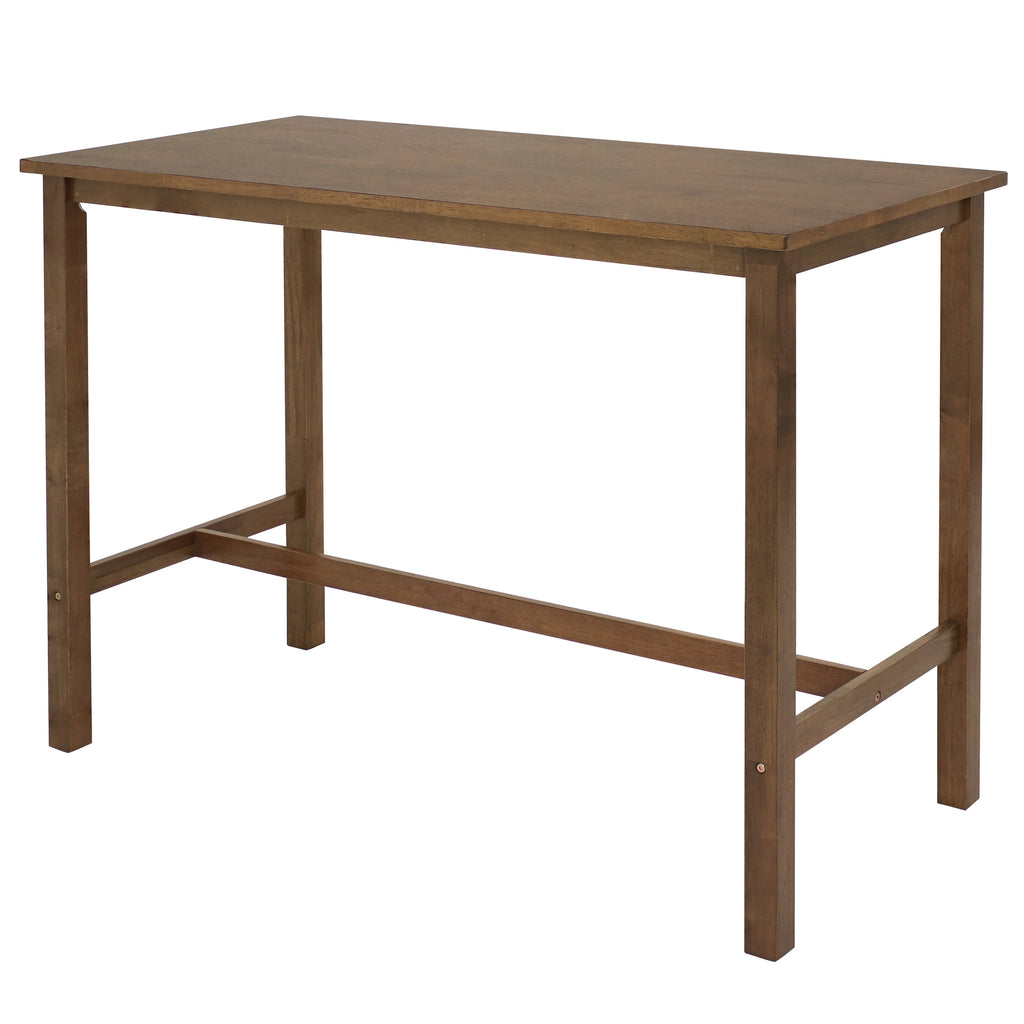 Counter-Height Wooden Dining Table Weathered Oak Finish B19414