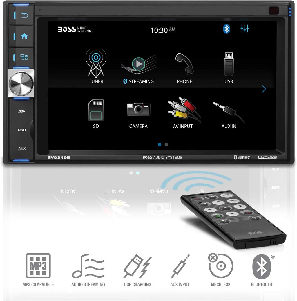 Single Din Bluetooth Car Stereo with CD/MP3/USB/AUX Input H239