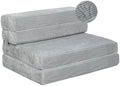 Tri Folding Memory Foam Mattress Twin Size Grey N533439