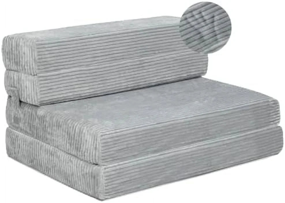 Tri Folding Memory Foam Mattress Twin Size Grey N533439